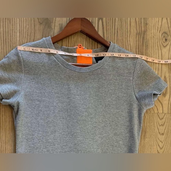 Amenpapa thick cotton shirt-dress in grey with neon orange lace trims - Picture 6 of 9